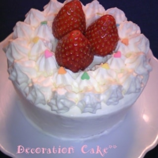 可愛い♡デコレーションケーキ♡12cm丸型